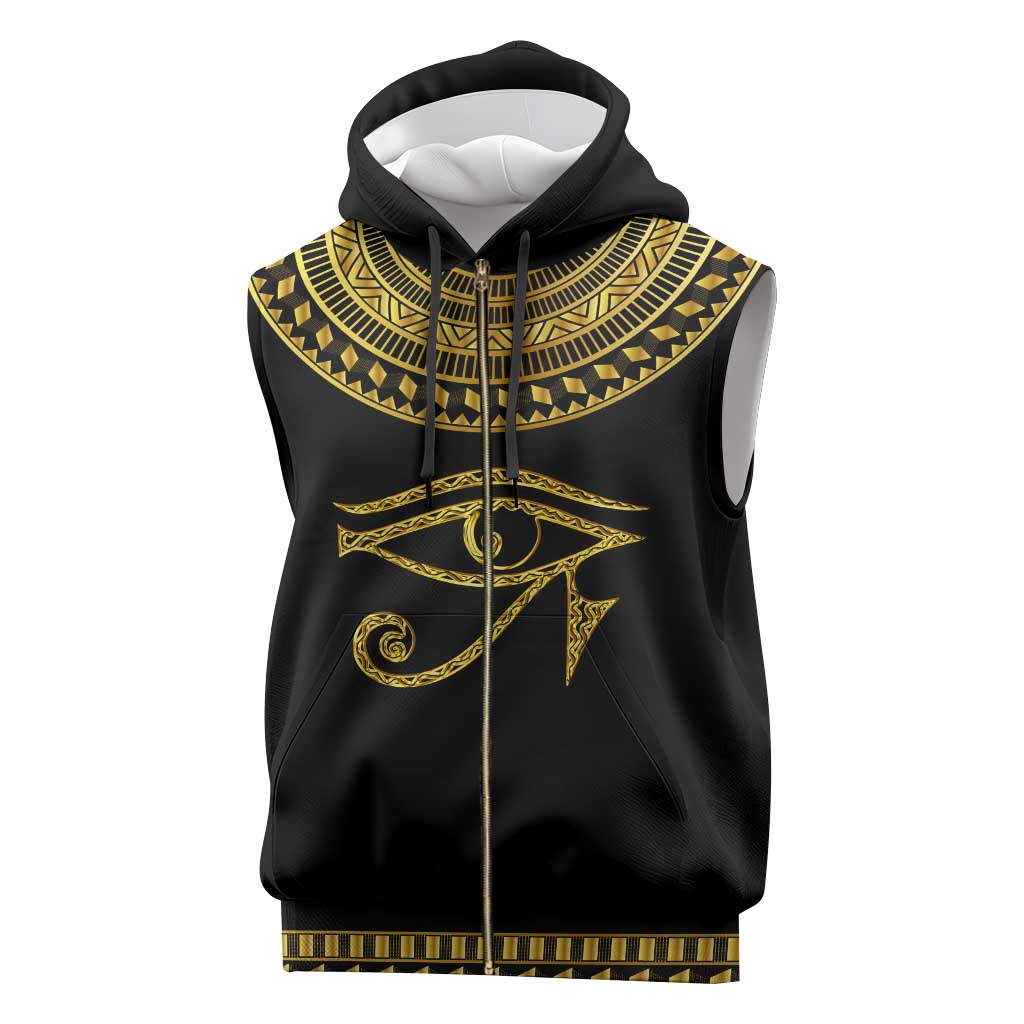 Eyes Of Horus Sleeveless Zip Hoodie Egyptian Art - African Pride