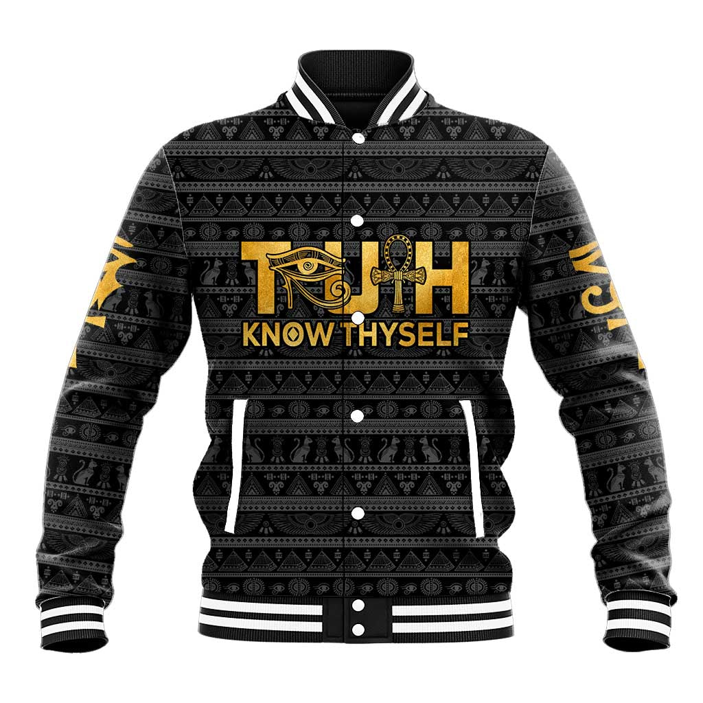 Personalized Truth Know Thyself Baseball Jacket Eye of Horus and Ankh DT02