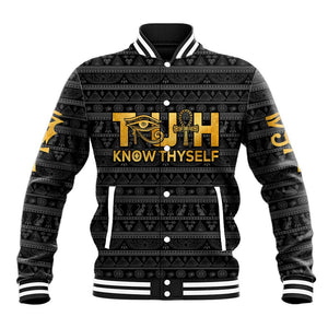 Personalized Truth Know Thyself Baseball Jacket Eye of Horus and Ankh DT02