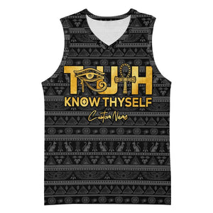 Personalized Truth Know Thyself Basketball Jersey Eye of Horus and Ankh - African Pride