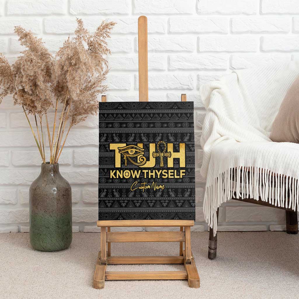 Personalized Truth Know Thyself Canvas Wall Art Eye of Horus and Ankh