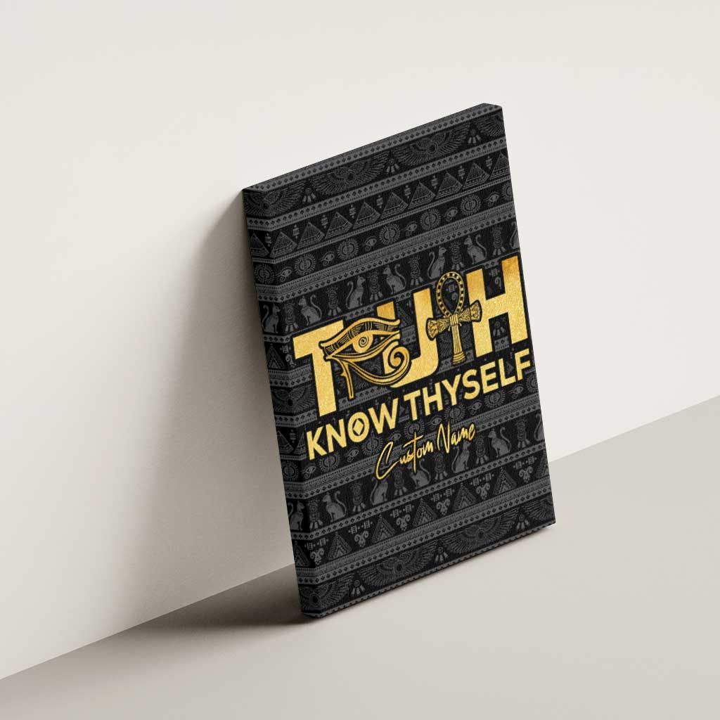 Personalized Truth Know Thyself Canvas Wall Art Eye of Horus and Ankh