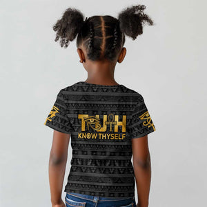 Personalized Truth Know Thyself Kid T shirt Eye of Horus and Ankh