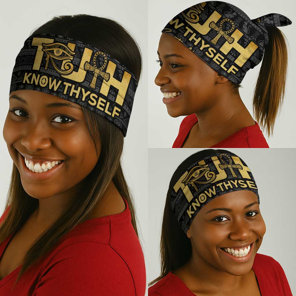 Personalized Truth Know Thyself Neck Gaiter Eye of Horus and Ankh DT02