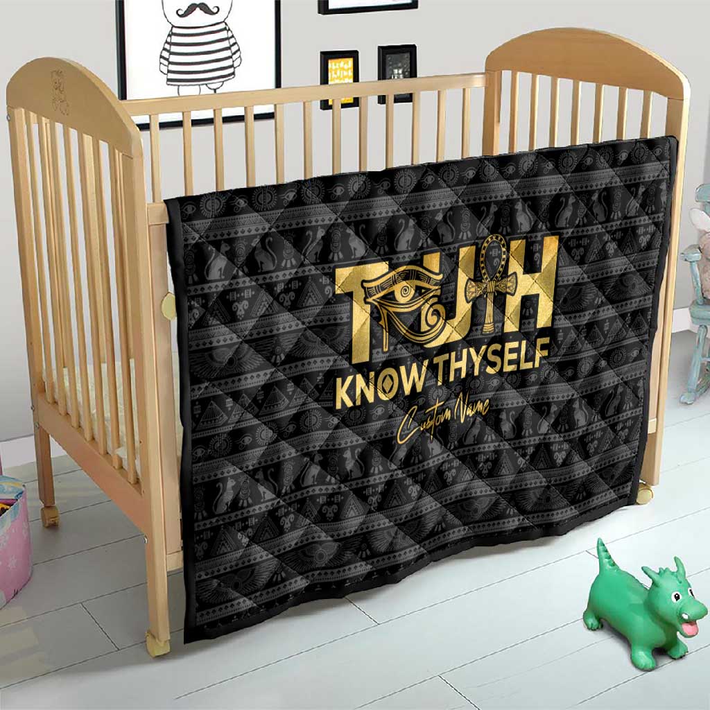 Personalized Truth Know Thyself Quilt Eye of Horus and Ankh