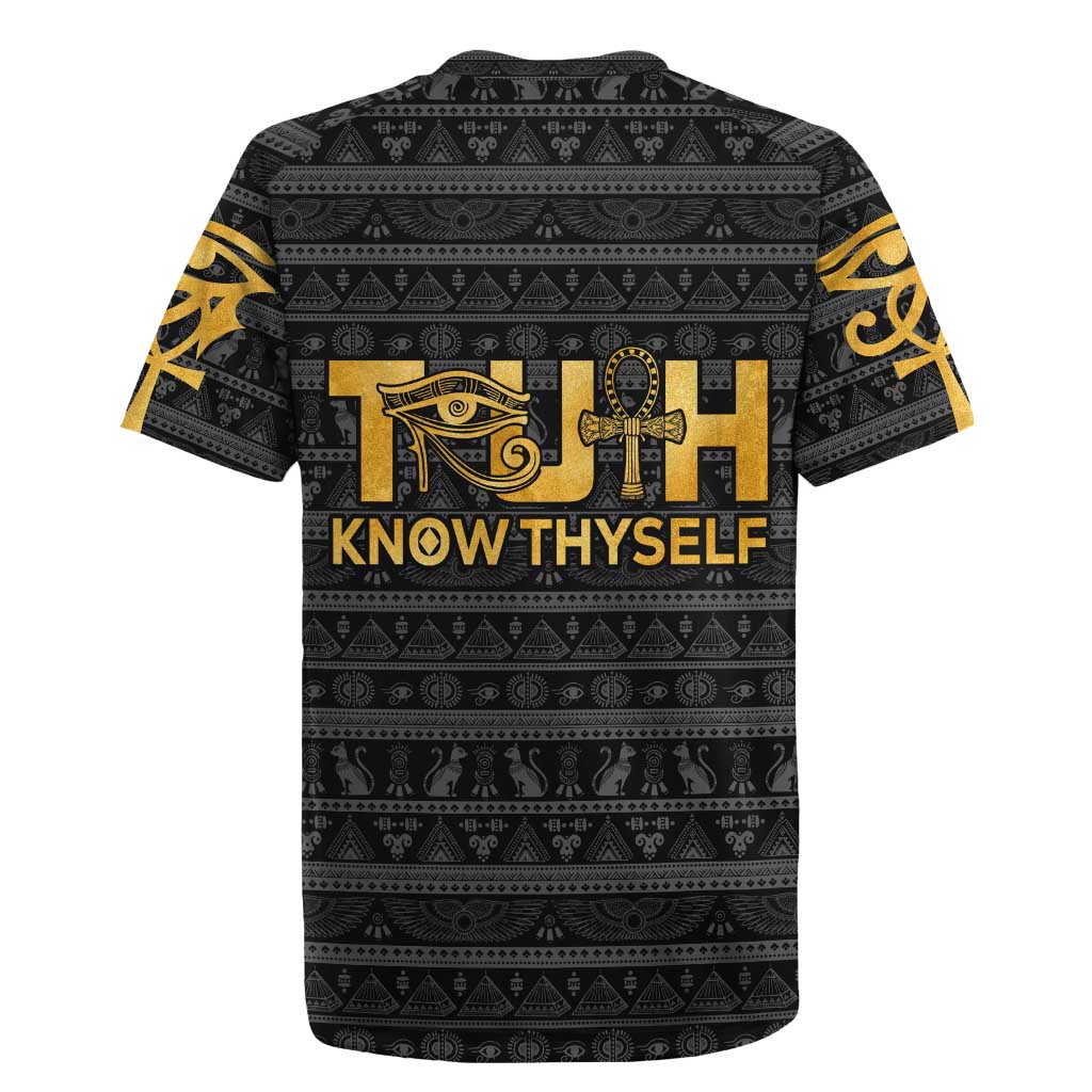 Personalized Truth Know Thyself Rugby Jersey Eye of Horus and Ankh