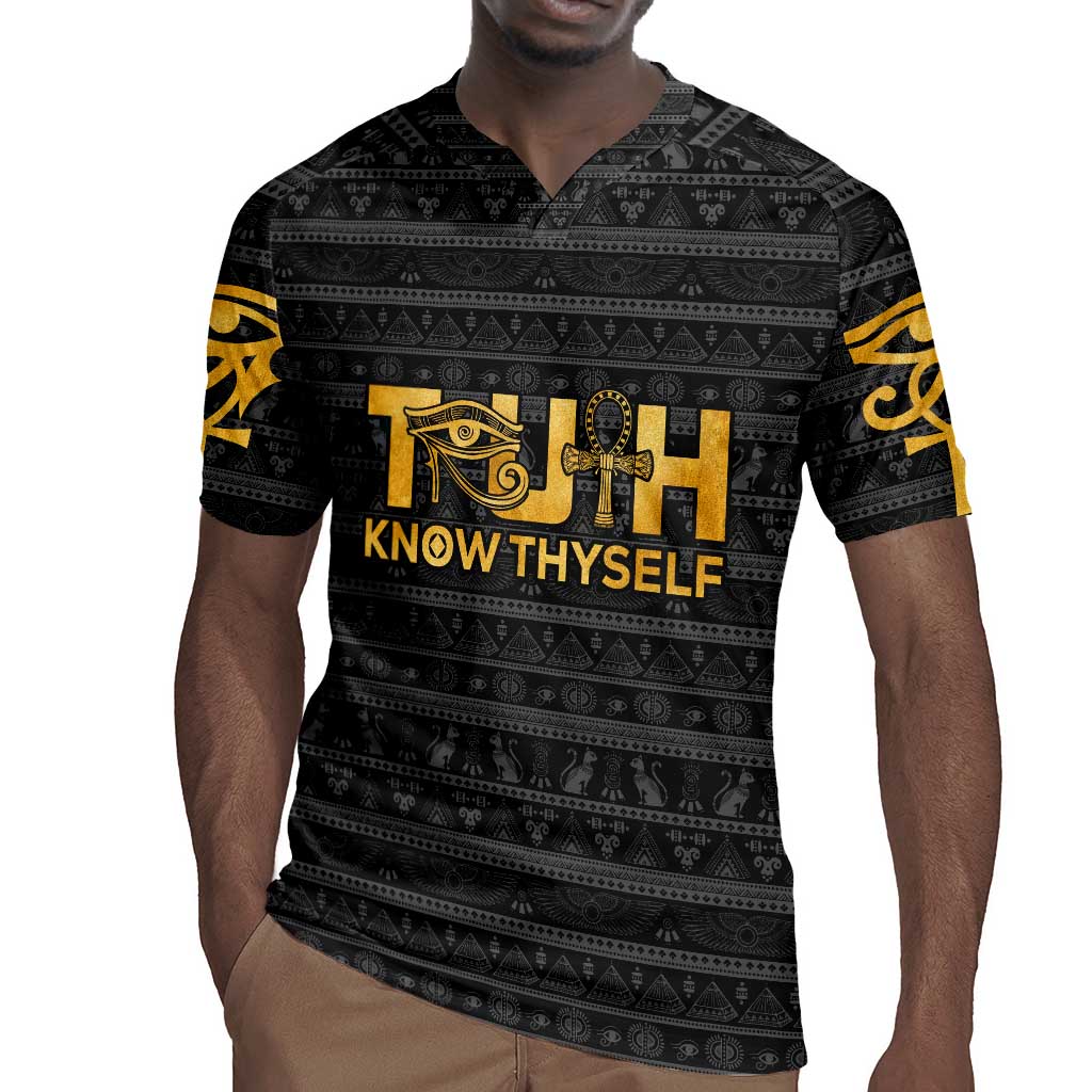 Personalized Truth Know Thyself Rugby Jersey Eye of Horus and Ankh