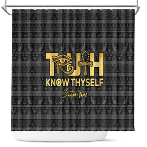 Personalized Truth Know Thyself Shower Curtain Eye of Horus and Ankh