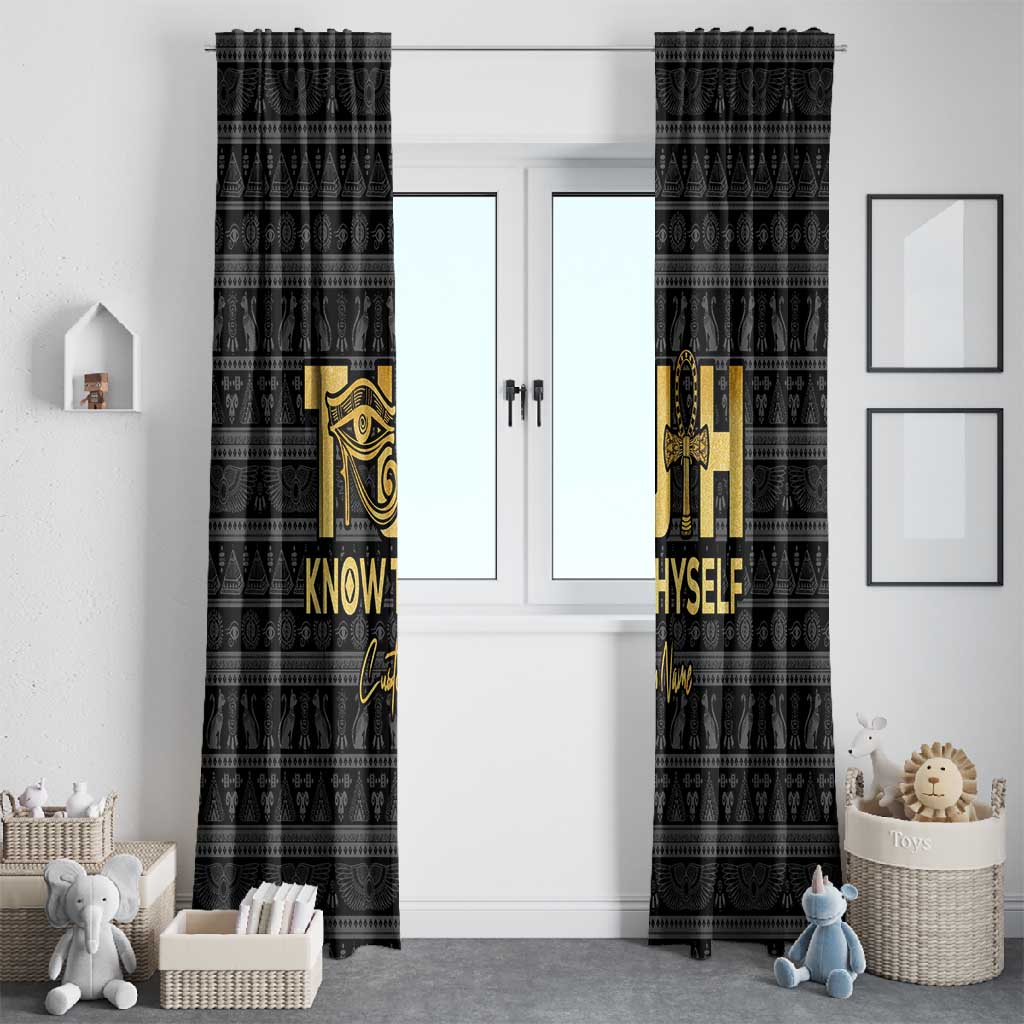 Personalized Truth Know Thyself Window Curtain Eye of Horus and Ankh