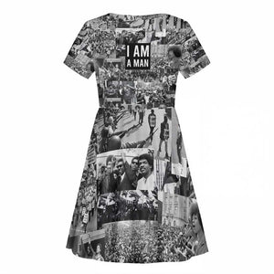 Black Power Kid Short Sleeve Dress African American Culture