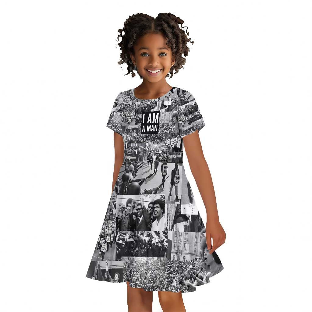 Black Power Kid Short Sleeve Dress African American Culture