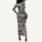 Black Power Long Sleeve Bodycon Dress African American Culture DT02