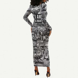 Black Power Long Sleeve Bodycon Dress African American Culture DT02
