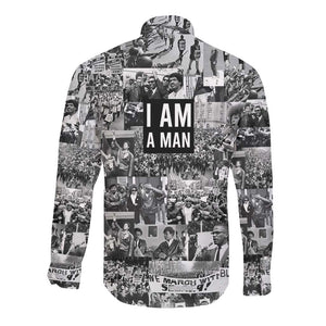 Black Power Long Sleeve Button Shirt African American Culture