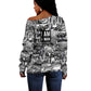 Black Power Off Shoulder Sweater African American Culture