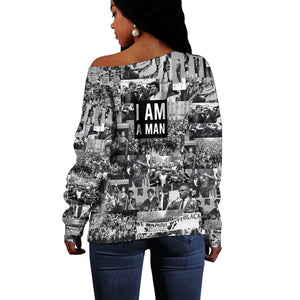 Black Power Off Shoulder Sweater African American Culture