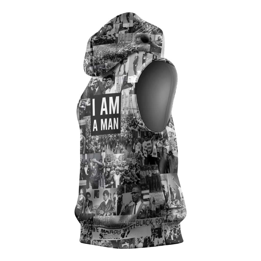 Black Power Sleeveless Hoodie African American Culture - African Pride