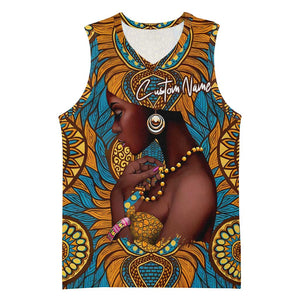 Personalized Black Girl Flora Basketball Jersey African Women - African Pride