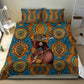 Personalized Black Girl Flora Bedding Set African Women