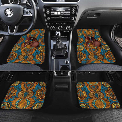 Personalized Black Girl Flora Car Mats African Women