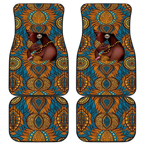 Personalized Black Girl Flora Car Mats African Women