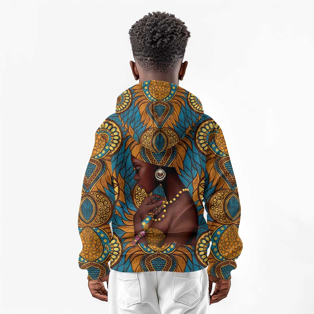 Personalized Black Girl Flora Kid Hoodie African Women