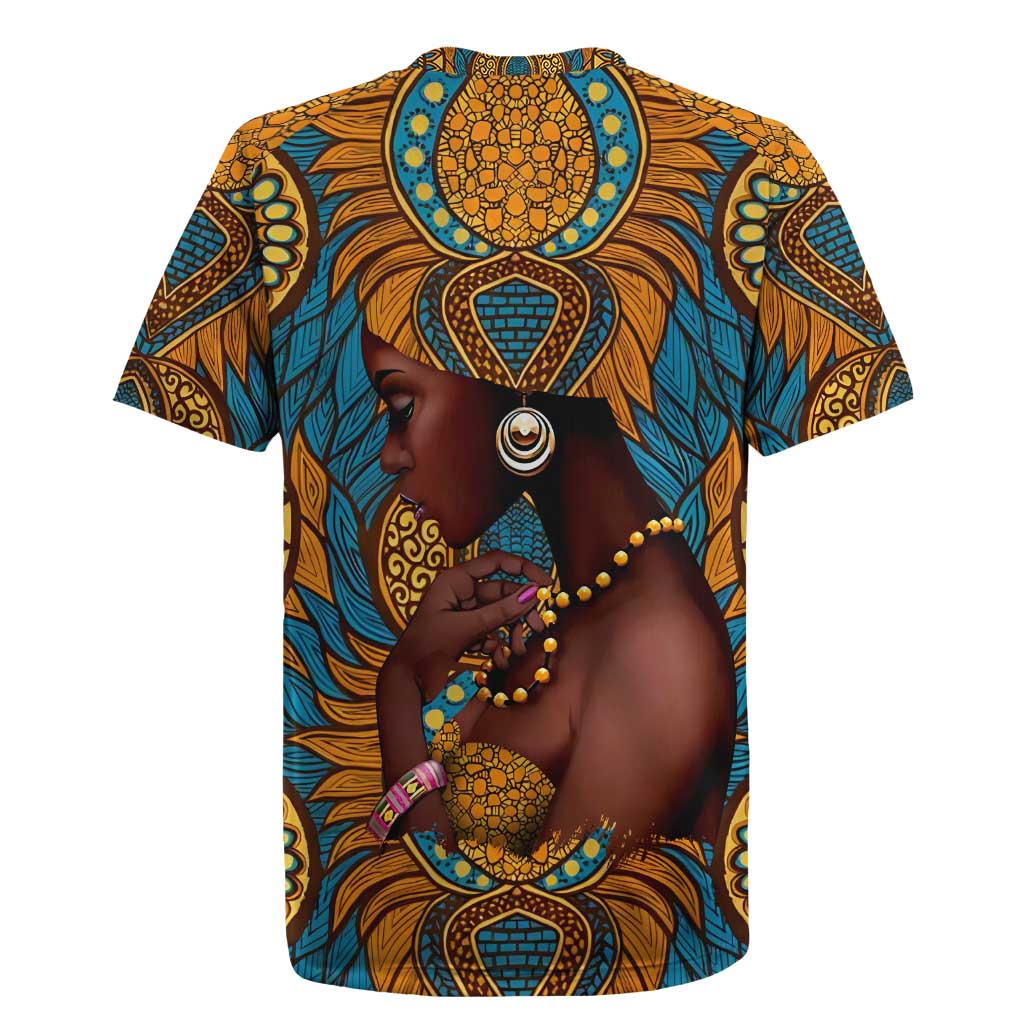 Personalized Black Girl Flora Rugby Jersey African Women