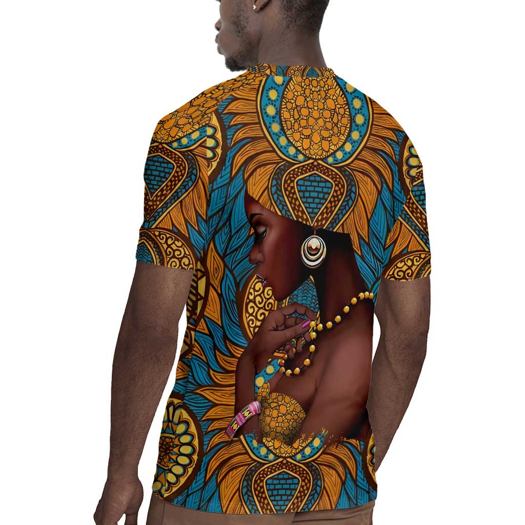 Personalized Black Girl Flora Rugby Jersey African Women