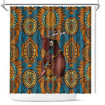 Personalized Black Girl Flora Shower Curtain African Women