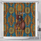 Personalized Black Girl Flora Shower Curtain African Women