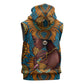 Personalized Black Girl Flora Sleeveless Zip Hoodie African Women - African Pride