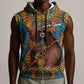 Personalized Black Girl Flora Sleeveless Zip Hoodie African Women - African Pride