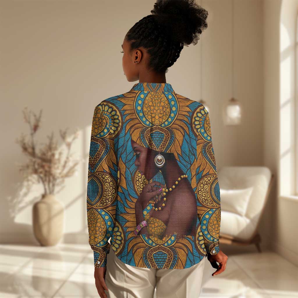 Personalized Black Girl Flora Women Casual Shirt African Women DT02