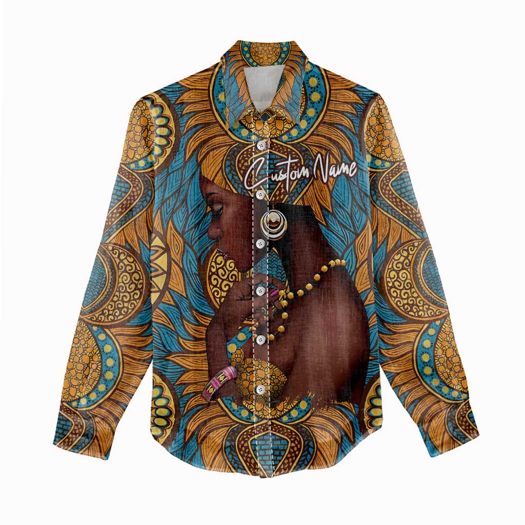 Personalized Black Girl Flora Women Casual Shirt African Women DT02