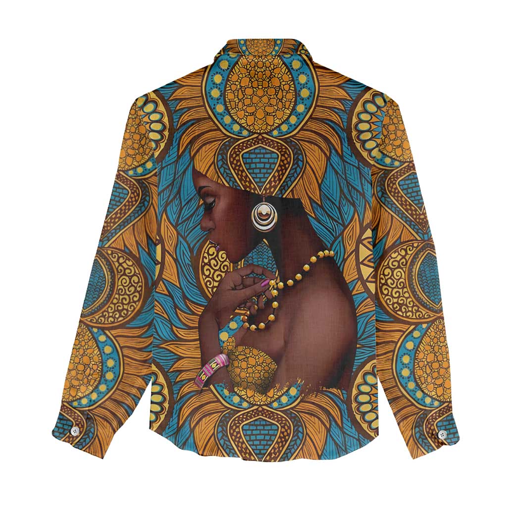Personalized Black Girl Flora Women Casual Shirt African Women DT02
