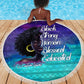 Black Strong Women Blessed Educated Beach Blanket African Girl