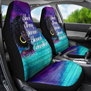 Black Strong Women Blessed Educated Car Seat Cover African Girl