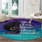 Black Strong Women Blessed Educated Round Carpet African Girl