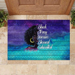 Black Strong Women Blessed Educated Rubber Doormat African Girl