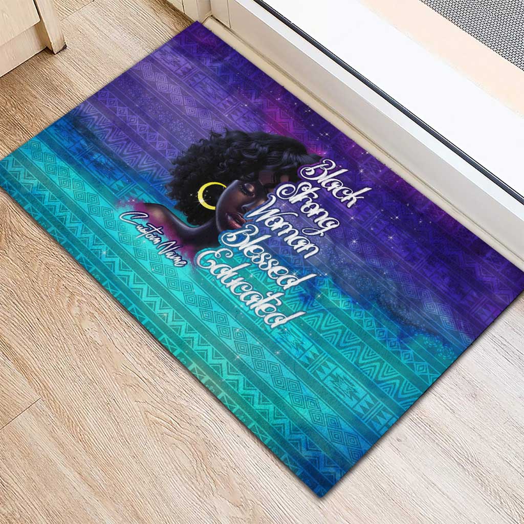 Black Strong Women Blessed Educated Rubber Doormat African Girl