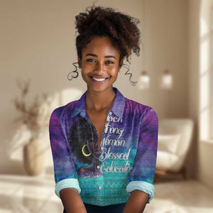 Black Strong Women Blessed Educated Women Casual Shirt African Girl DT02