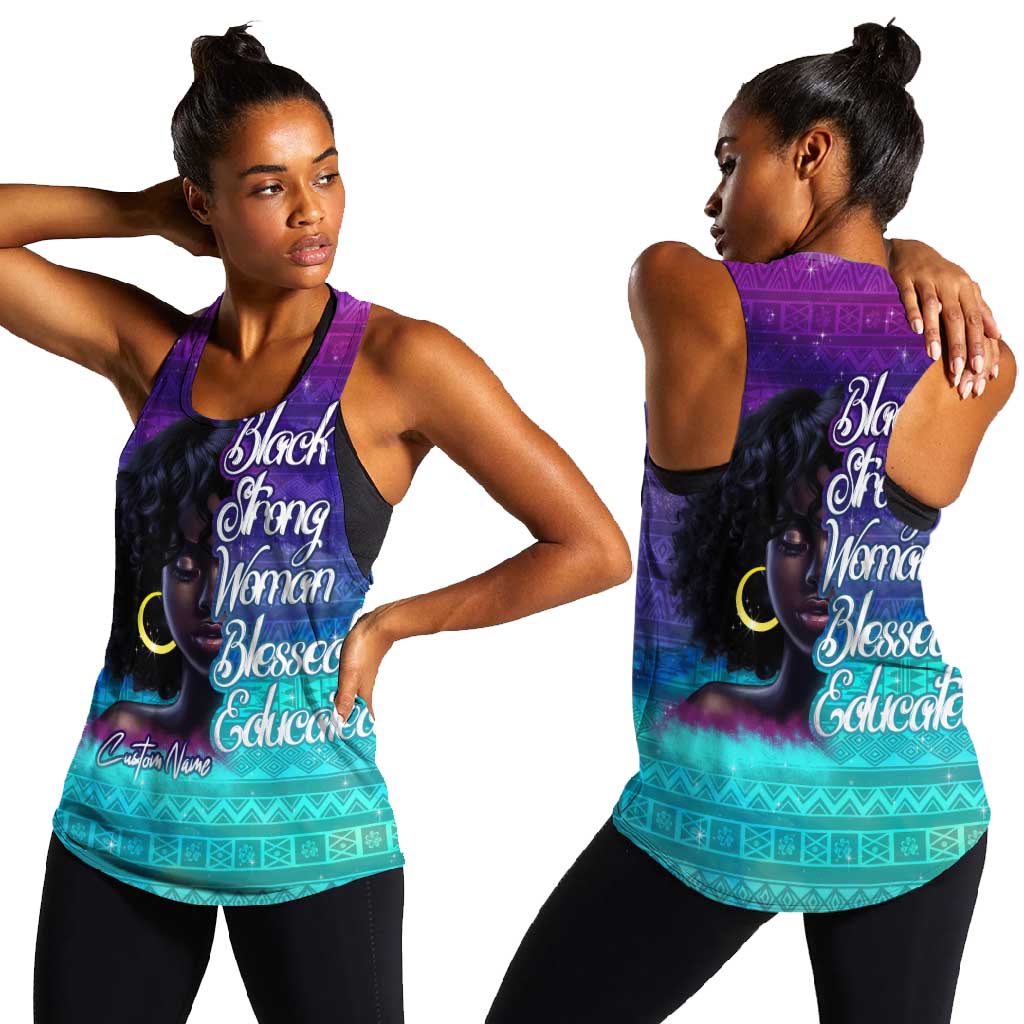Black Strong Women Blessed Educated Women Racerback Tank African Girl