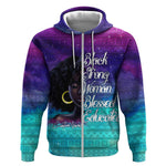 Black Strong Women Blessed Educated Zip Hoodie African Girl