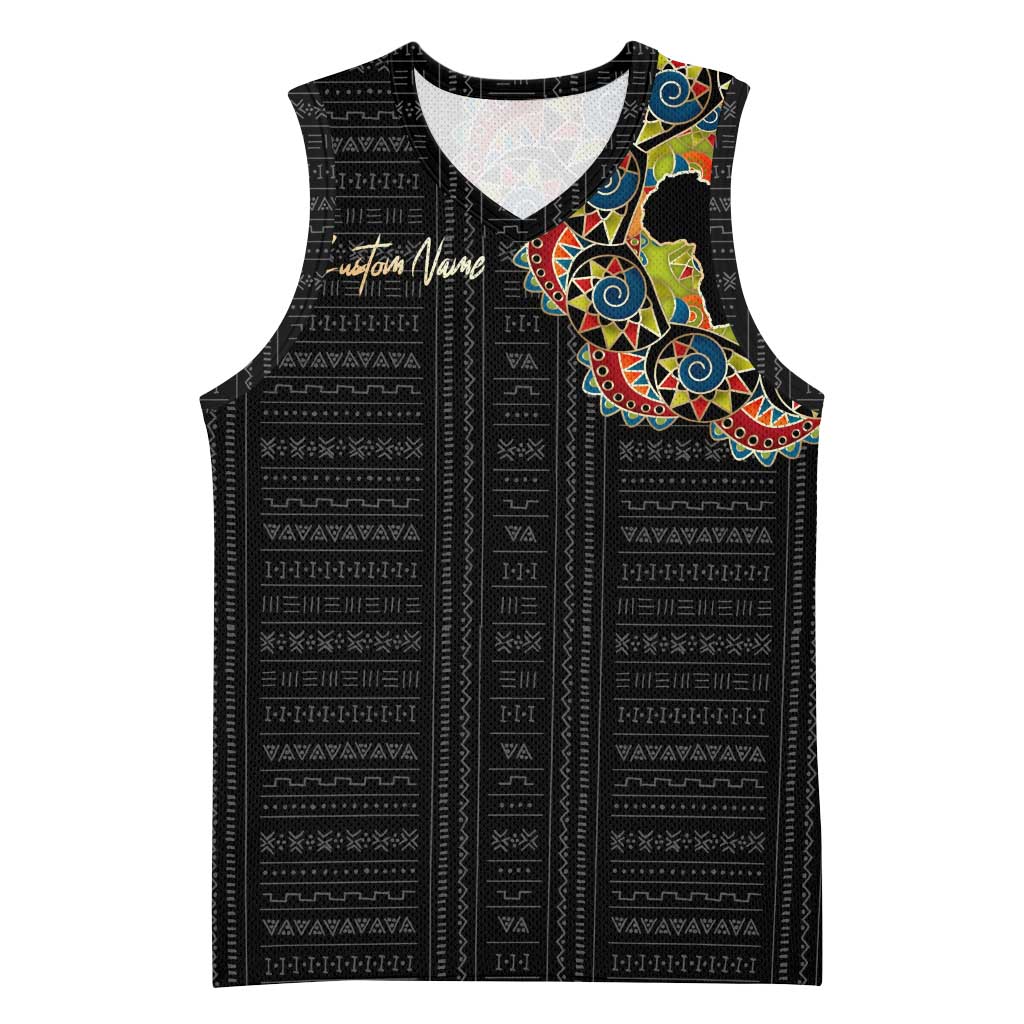 Personalized Sleeve African Pattern Basketball Jersey Multi-Colored - African Pride