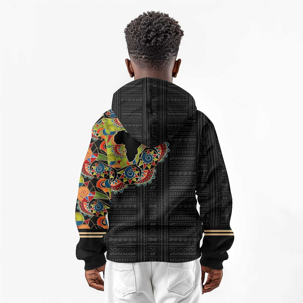 Personalized Sleeve African Pattern Kid Hoodie Multi-Colored