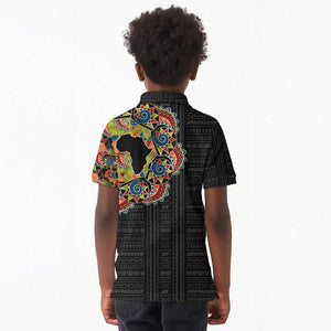 Personalized Sleeve African Pattern Kid Polo Shirt Multi-Colored