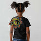 Personalized Sleeve African Pattern Kid T shirt Multi-Colored
