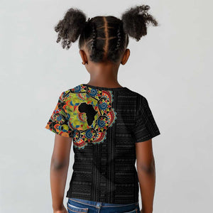 Personalized Sleeve African Pattern Kid T shirt Multi-Colored