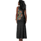 Personalized Sleeve African Pattern Tank Maxi Dress Multi-Colored