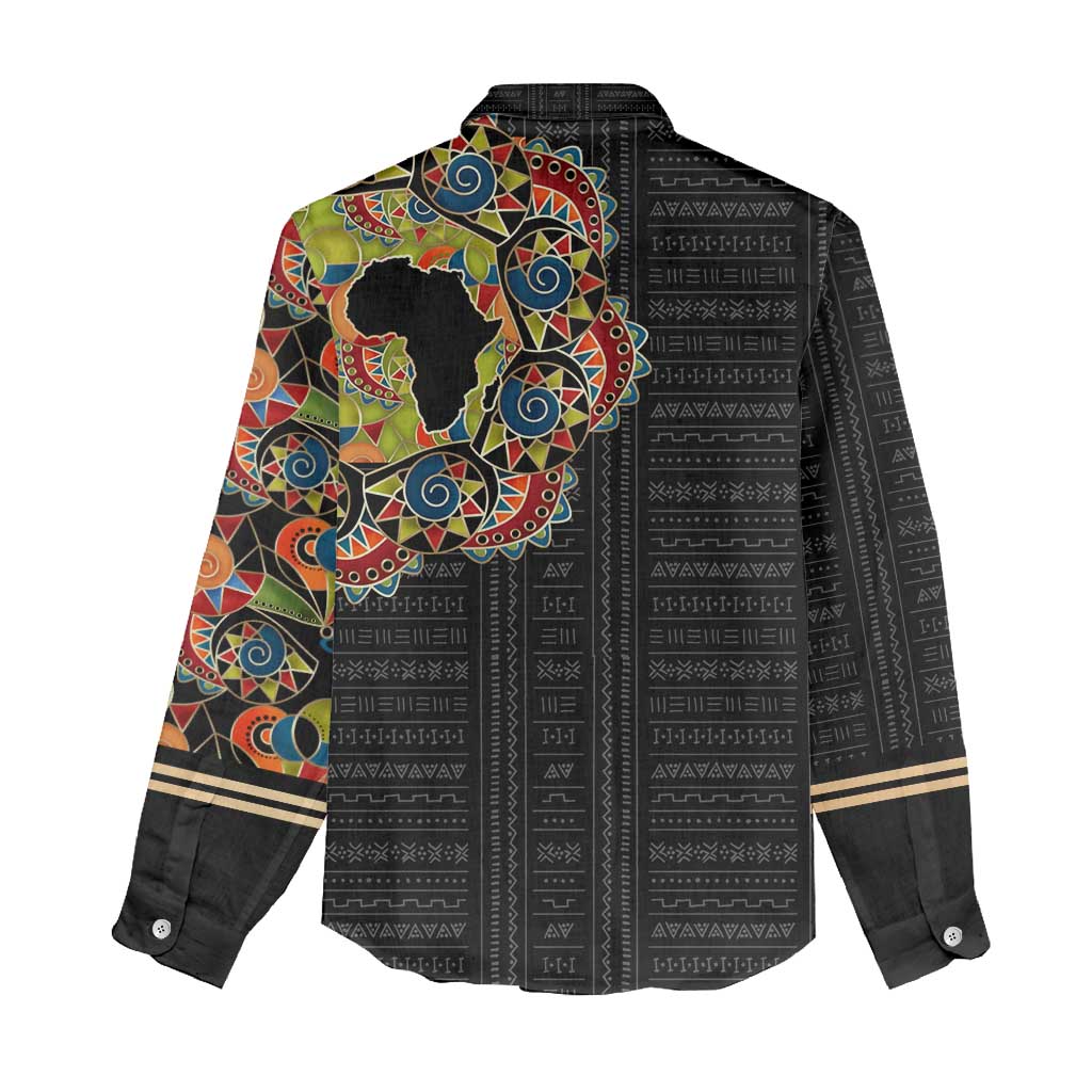Personalized Sleeve African Pattern Women Casual Shirt Multi-Colored DT02